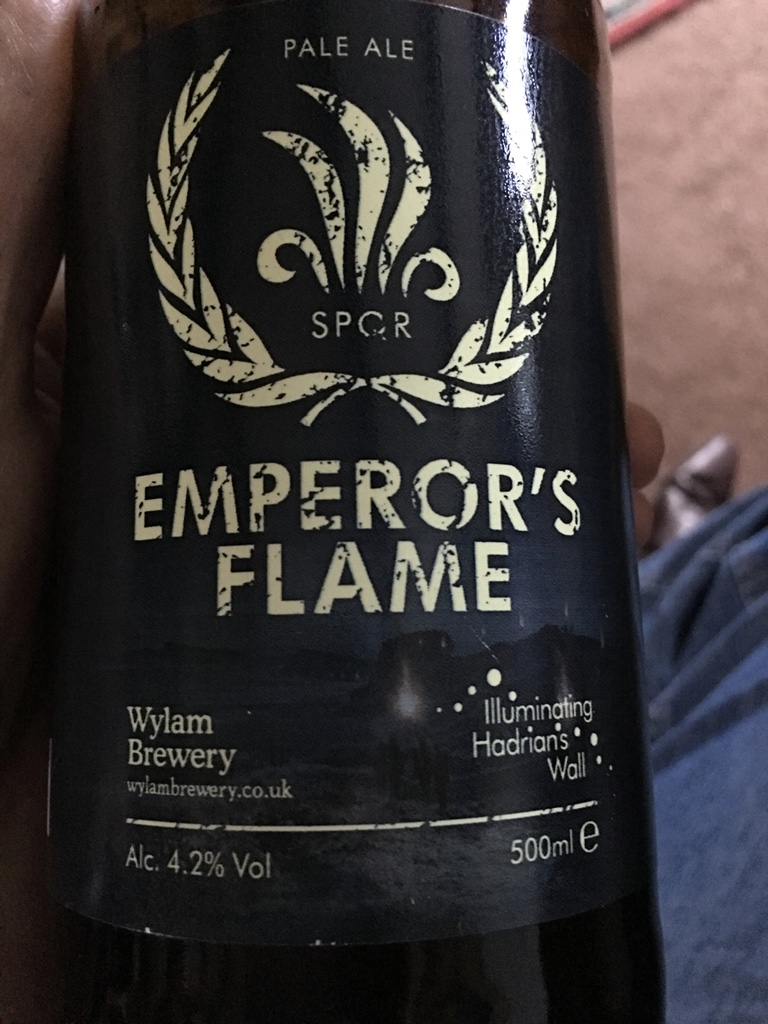 a bottle of specially brewed beer “The Emperor’s Flame” given to us at the end of our